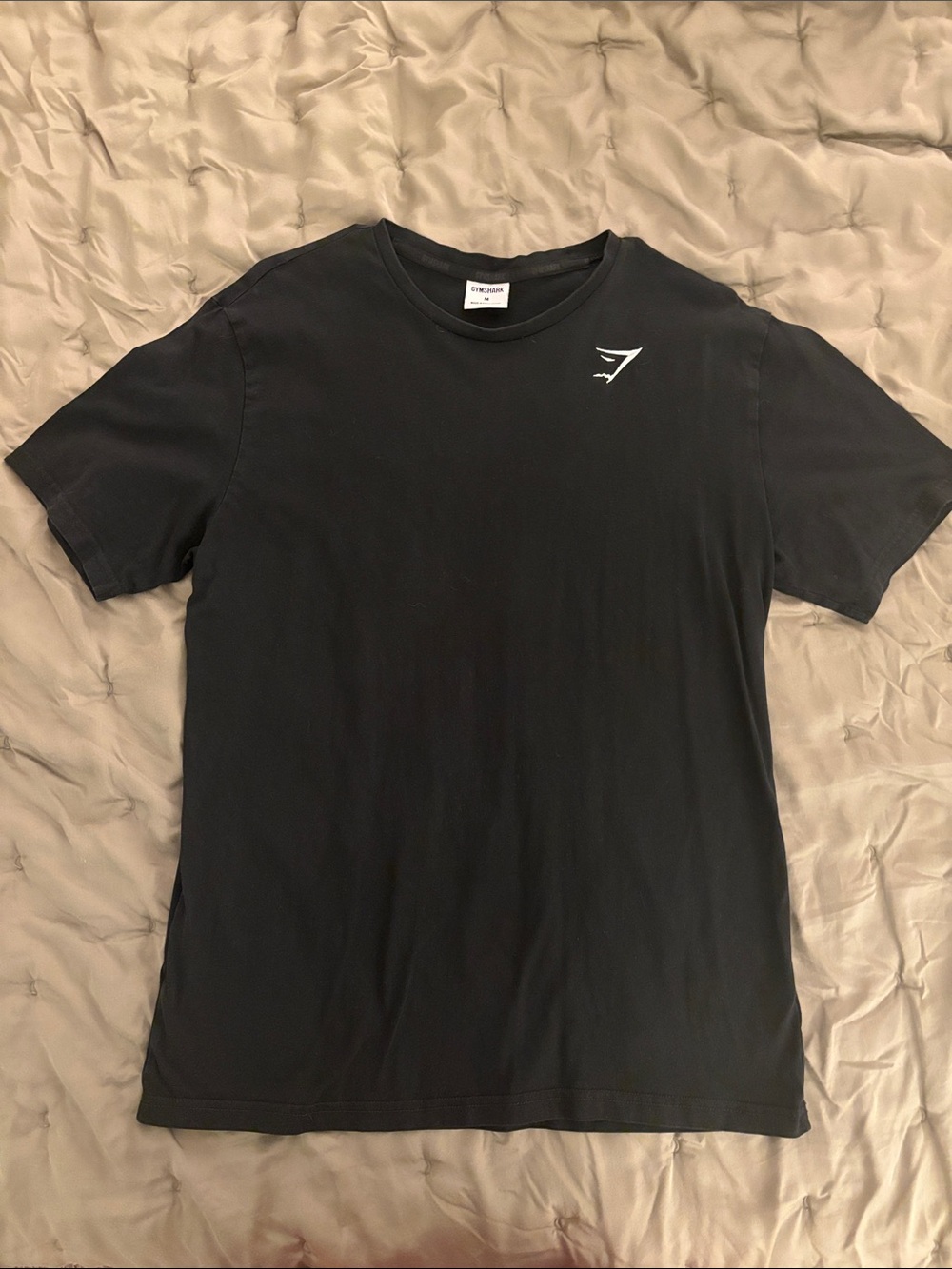 Gymshark Black Tee with Small White Logo
